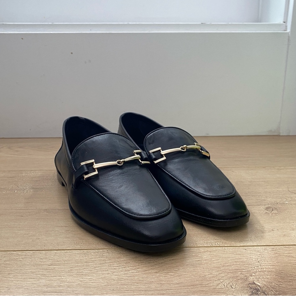NWT H&M Black Leather Loafers